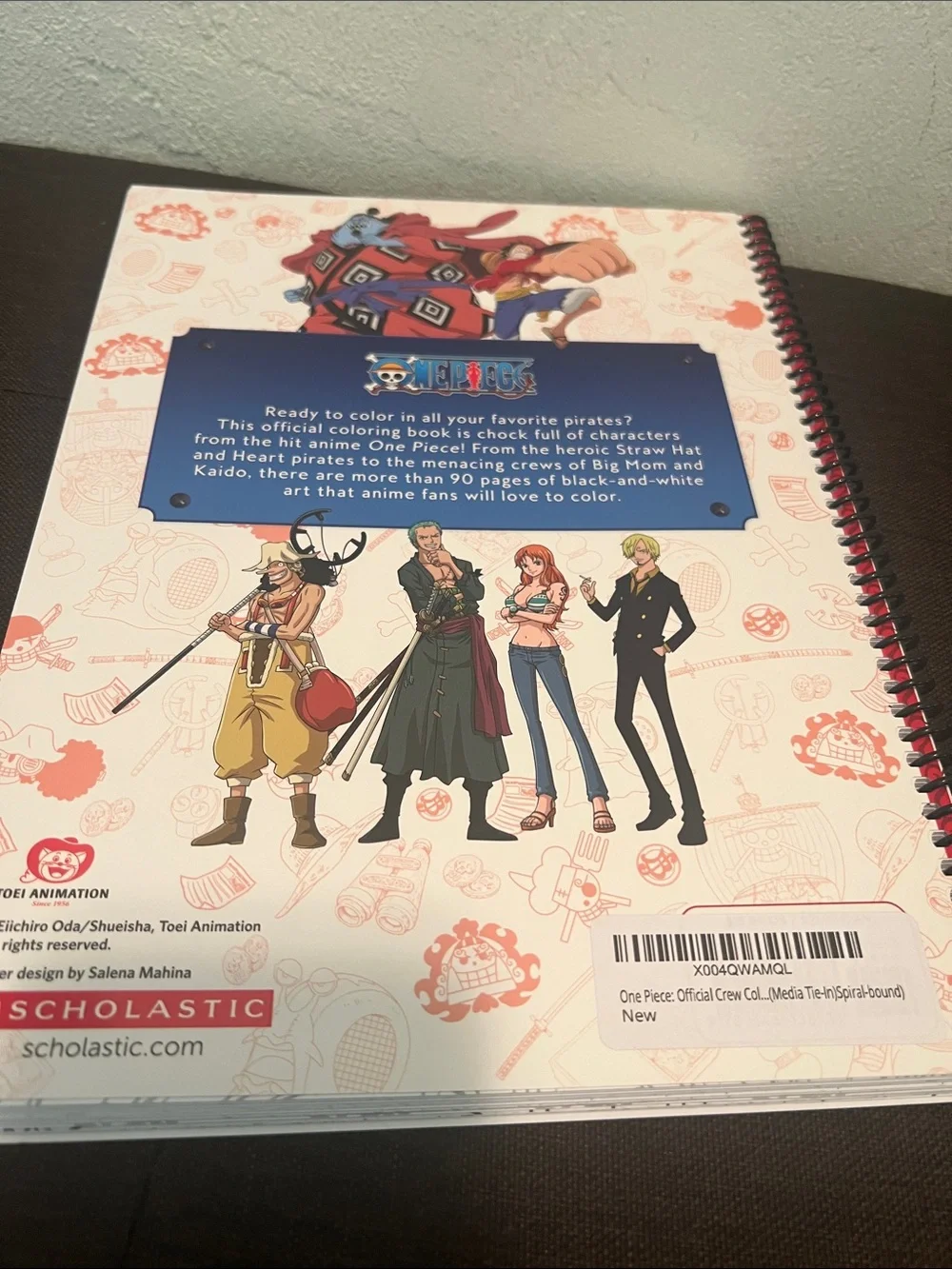 #2479**One Piece Official Coloring Book - Red, Blue, Yellow Cover